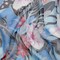 1 Yard Blue, Black and Red Tropical Flora Silk Chiffon Lightweight Designer Fashion Fabric 54 inch Width